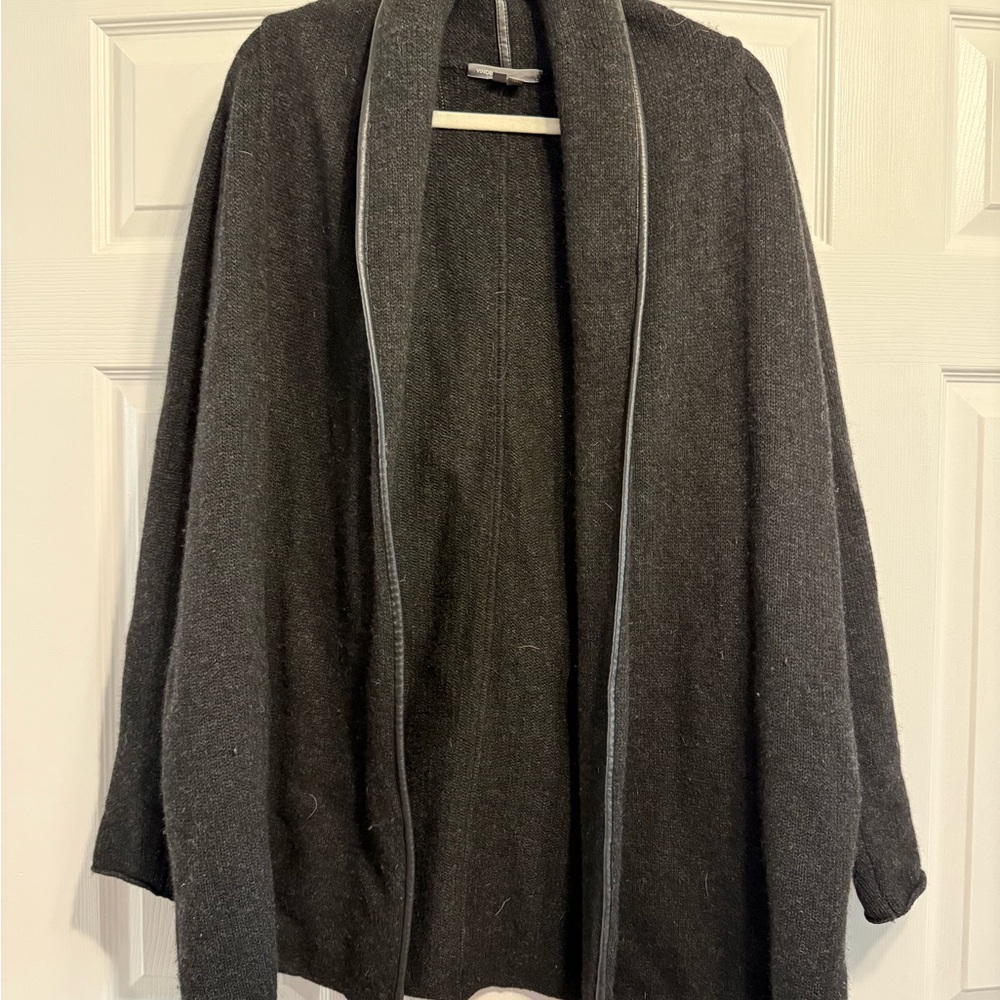 Vince Dark Gray Knit Cardigan